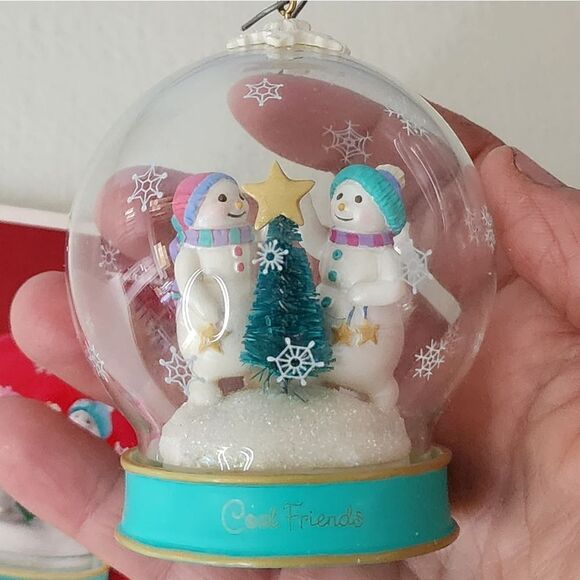 Vintage 2002 Hallmark Keepsake Ornament Cool Friends Snow Globe Snowmen - Picture 5 of 6